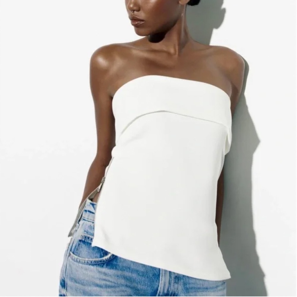 Zara white top